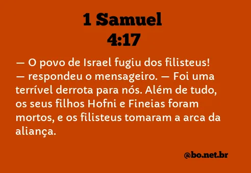 1 Samuel 4:17 NTLH