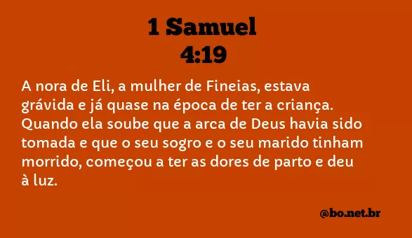 1 Samuel 4:19 NTLH