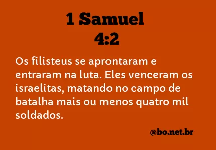 1 Samuel 4:2 NTLH