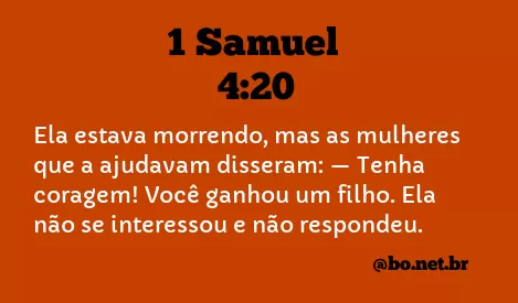 1 Samuel 4:20 NTLH