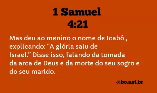 1 Samuel 4:21 NTLH