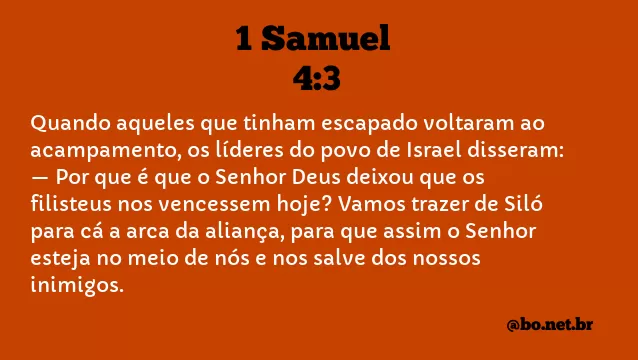 1 Samuel 4:3 NTLH