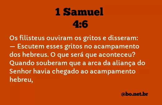 1 Samuel 4:6 NTLH