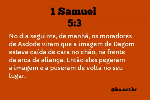 1 Samuel 5:3 NTLH