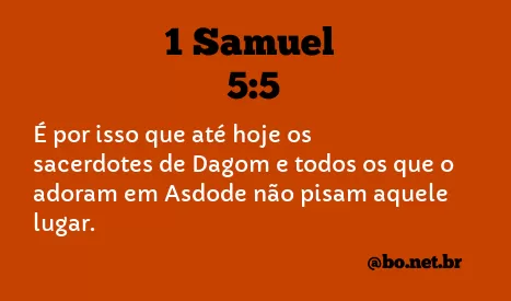 1 Samuel 5:5 NTLH