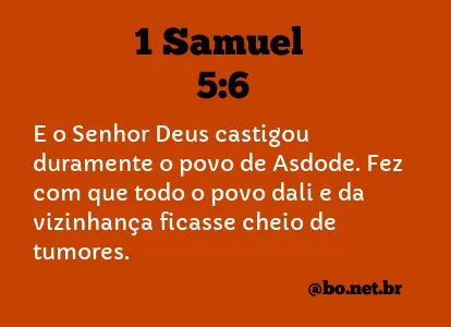 1 Samuel 5:6 NTLH