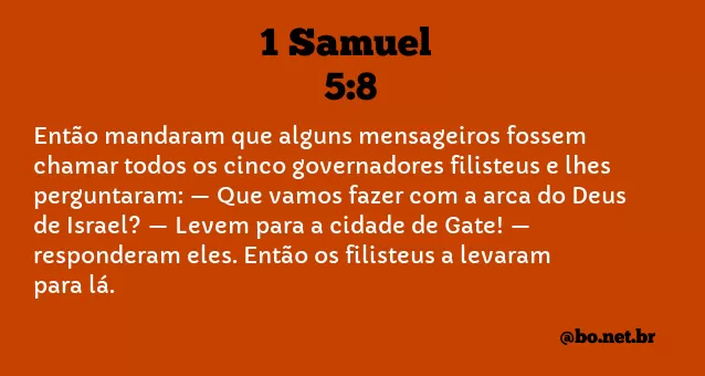 1 Samuel 5:8 NTLH