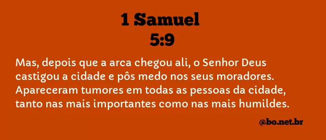 1 Samuel 5:9 NTLH
