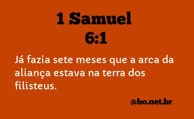 1 Samuel 6:1 NTLH