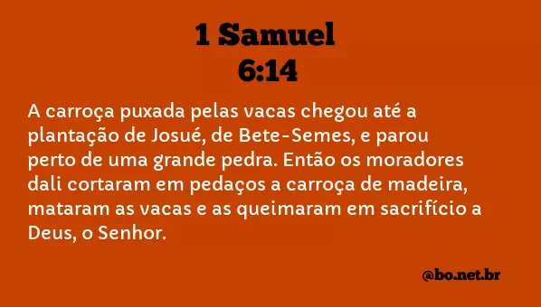 1 Samuel 6:14 NTLH
