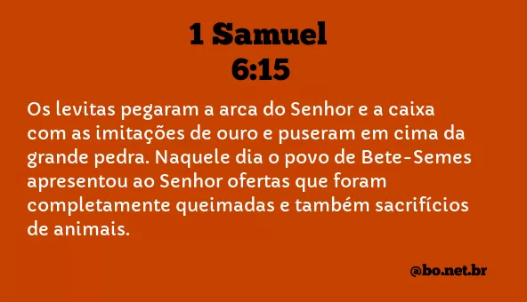 1 Samuel 6:15 NTLH
