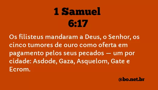 1 Samuel 6:17 NTLH