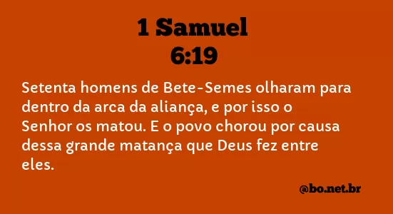 1 Samuel 6:19 NTLH