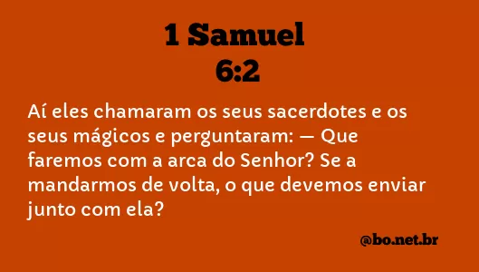 1 Samuel 6:2 NTLH