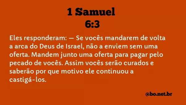 1 Samuel 6:3 NTLH