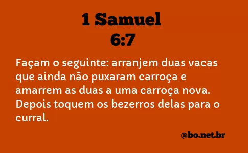 1 Samuel 6:7 NTLH