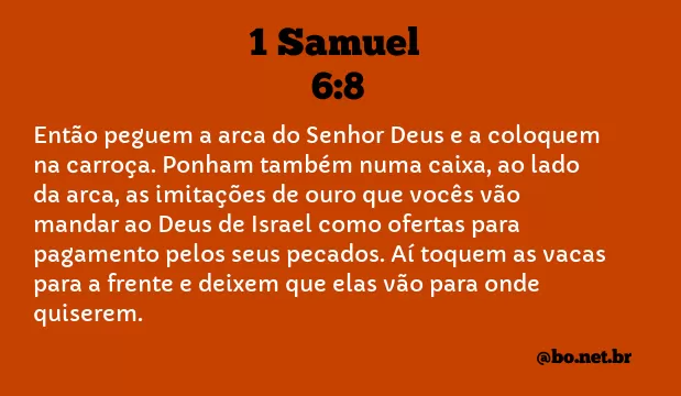 1 Samuel 6:8 NTLH