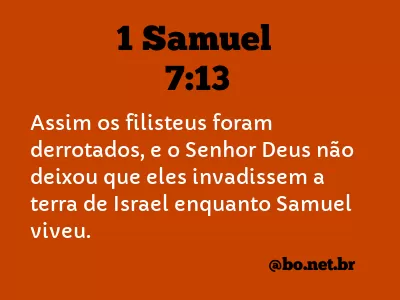 1 Samuel 7:13 NTLH