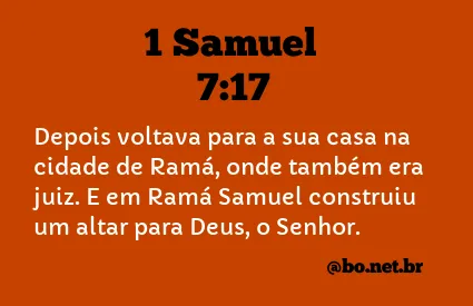 1 Samuel 7:17 NTLH