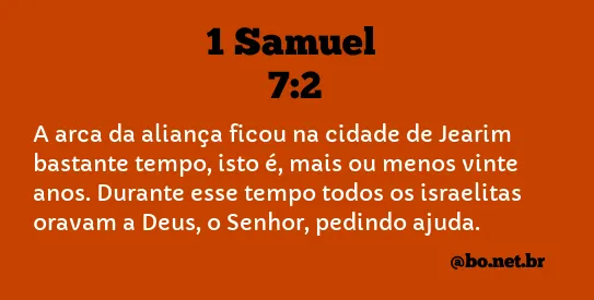 1 Samuel 7:2 NTLH