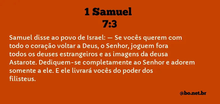 1 Samuel 7:3 NTLH