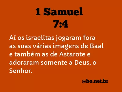 1 Samuel 7:4 NTLH