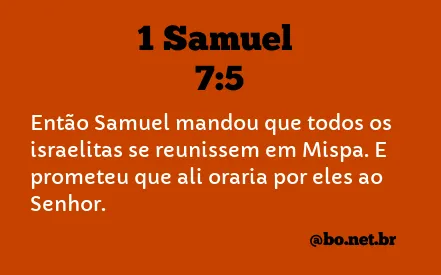 1 Samuel 7:5 NTLH