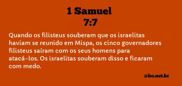 1 Samuel 7:7 NTLH