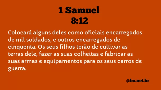 1 Samuel 8:12 NTLH