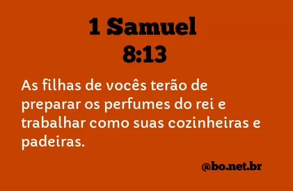1 Samuel 8:13 NTLH