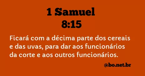 1 Samuel 8:15 NTLH