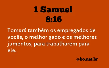 1 Samuel 8:16 NTLH