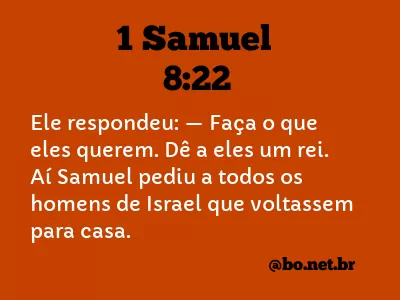 1 Samuel 8:22 NTLH
