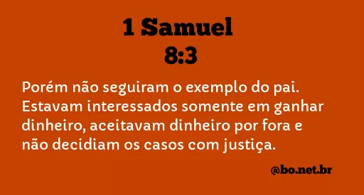 1 Samuel 8:3 NTLH