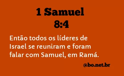 1 Samuel 8:4 NTLH