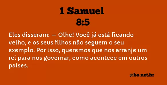 1 Samuel 8:5 NTLH