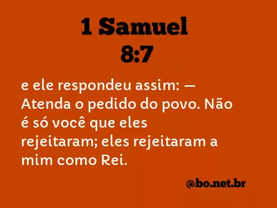 1 Samuel 8:7 NTLH