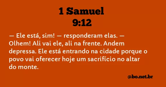 1 Samuel 9:12 NTLH