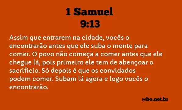 1 Samuel 9:13 NTLH