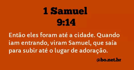 1 Samuel 9:14 NTLH