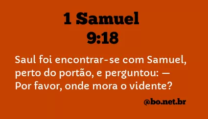1 Samuel 9:18 NTLH
