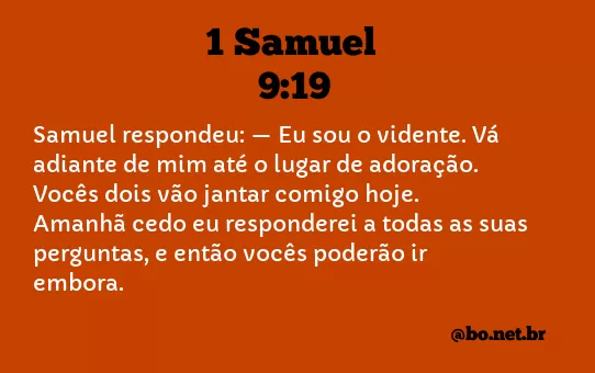 1 Samuel 9:19 NTLH