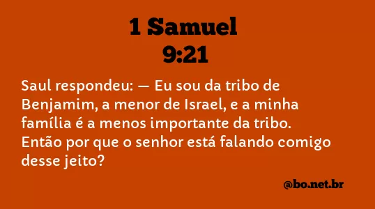 1 Samuel 9:21 NTLH