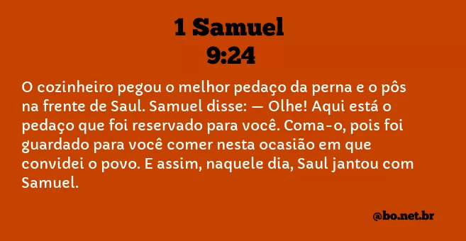 1 Samuel 9:24 NTLH