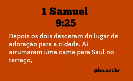 1 Samuel 9:25 NTLH