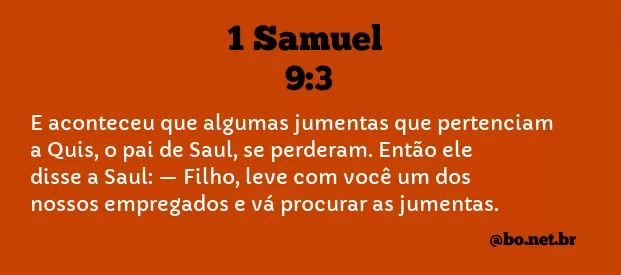 1 Samuel 9:3 NTLH