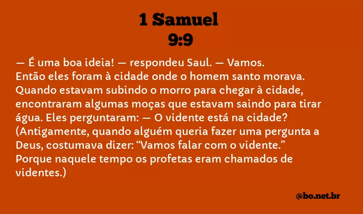 1 Samuel 9:9 NTLH