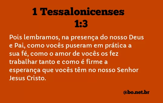 1 Tessalonicenses 1:3 NTLH