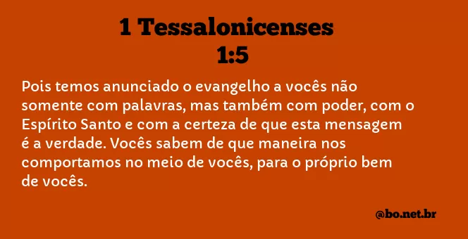 1 Tessalonicenses 1:5 NTLH