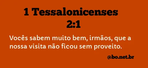 1 Tessalonicenses 2:1 NTLH